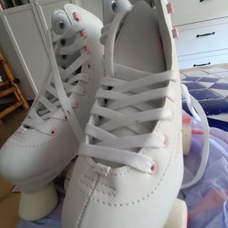 Patines Oxelo Quad 100 Blanco/Rosa Talla 36