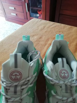 Zapatillas deportivas mujer verde y blanco