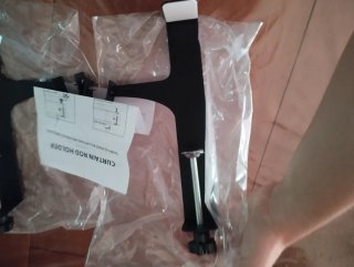 Soportes para cortinas negros (2 unidades)