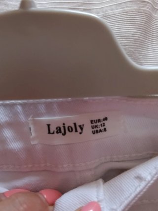Pantalón vaquero Lajohy mujer pata ancha blanco