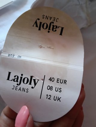 Pantalón vaquero Lajohy mujer pata ancha blanco