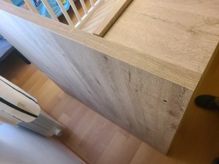 Cuna convertible madera y blanco