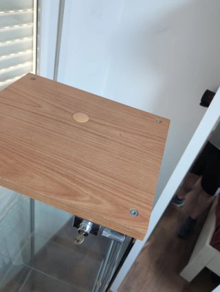 Vitrina expositor cristal y madera