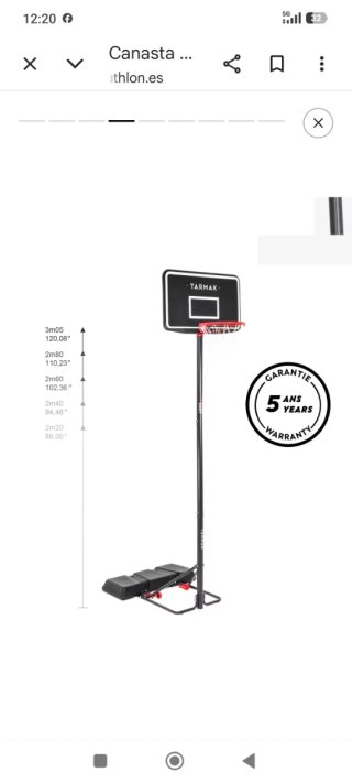 Canasta de baloncesto Tarmak
