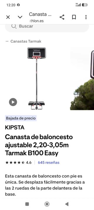 Canasta de baloncesto Tarmak