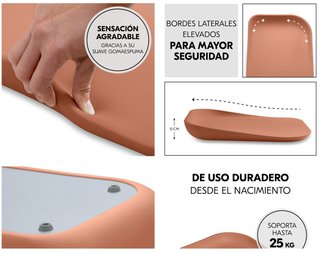 Cambiador Bebe Impermeable Naranja