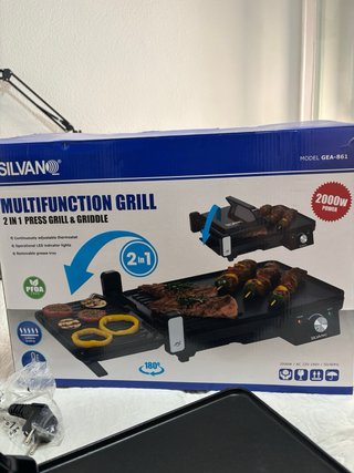 Plancha Parrilla Multifunción 2 en 1