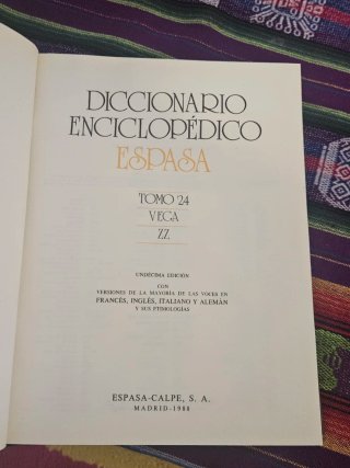 Diccionario Enciclopédico Espasa. 24 tomos
