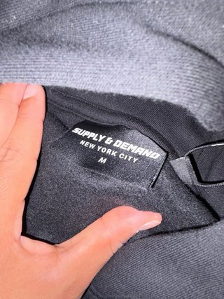Sudadera Supply & Demand Negra Cremallera