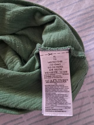 Camiseta GAP niño verde