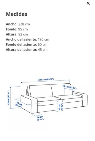 Sofá Ikea 3 plazas beige