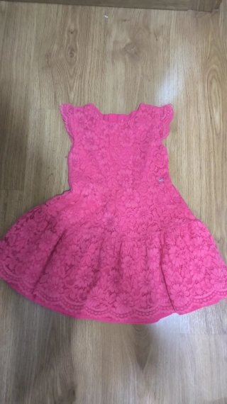 Vestido niña rosa encaje
