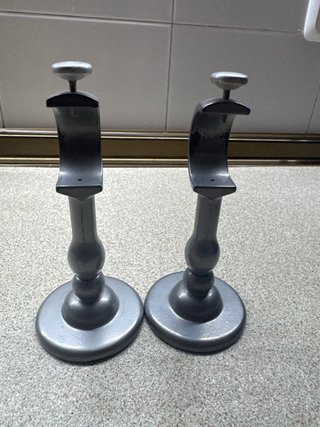 Soportes Cortina Plateados (2 unidades)