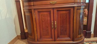 Mueble aparador madera con espejo