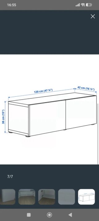 Mueble TV Besta Ikea Blanco