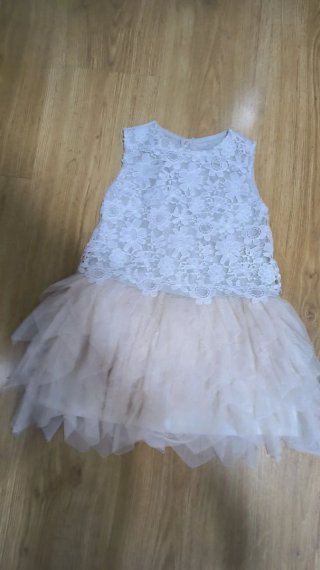 Vestido niña encaje y tul