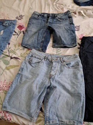 Lote 8 pantalones cortos vaqueros y bermudas