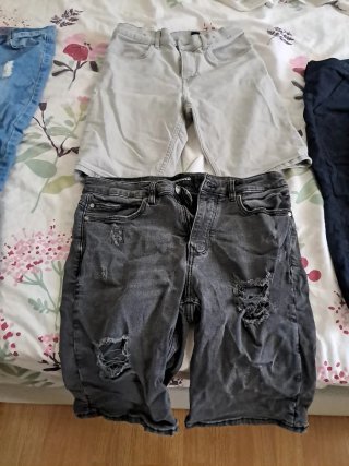 Lote 8 pantalones cortos vaqueros y bermudas