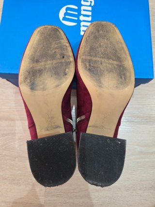 Botines burdeos Stradivarius con cremallera