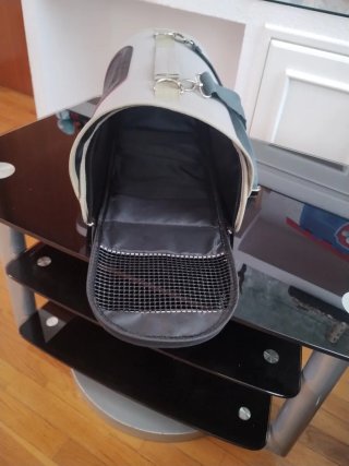 Transportín pequeño BPS beige y negro