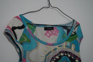 Camisola Manga Cava Azul Estampada M
