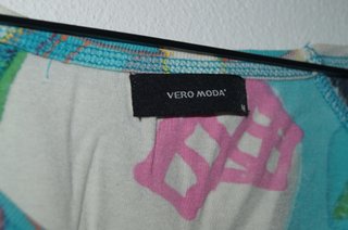 Camisola Manga Cava Azul Estampada M