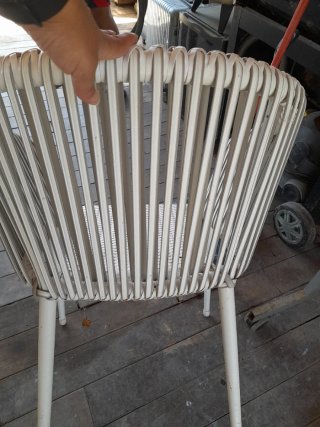 Sillas de exterior de mimbre blanco