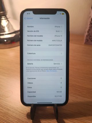 iPhone 11 64 GB Negro