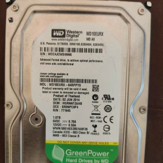Disco Duro Western Digital 1TB WD AV