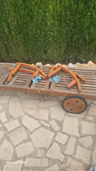 Tumbona de madera para jardín