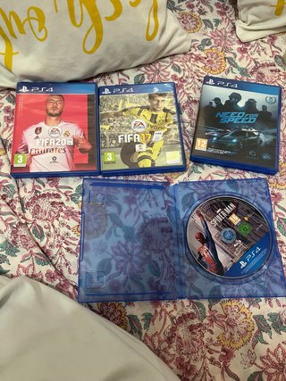 PS4 Juegos: FIFA 20, FIFA 17, NFS, Spiderman