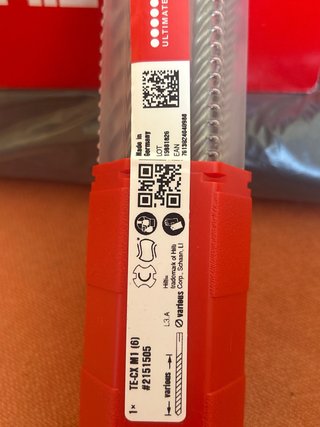 Juego 6 brocas HILTI SDS ULTIMATE