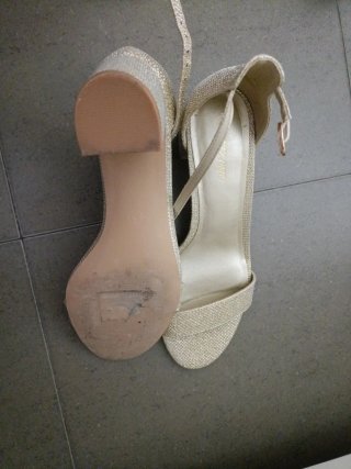 Zapatos de tacón Pizz Annu dorados/plateados