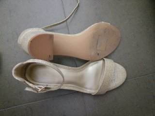 Zapatos de tacón Pizz Annu dorados/plateados