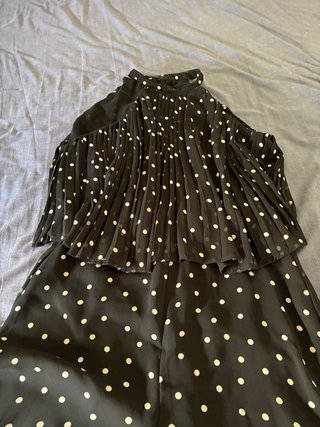 Mono Zara lunares halter negro