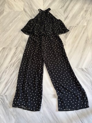 Mono Zara lunares halter negro