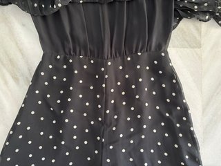 Mono Zara lunares halter negro
