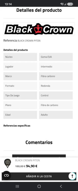 Pala Black Crown Piton 9.0