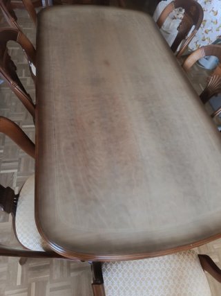 Mesa madera El Corte Inglés + 8 sillas