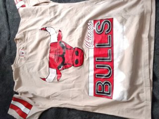 Camiseta Chicago Bulls Beige Talla M oversize