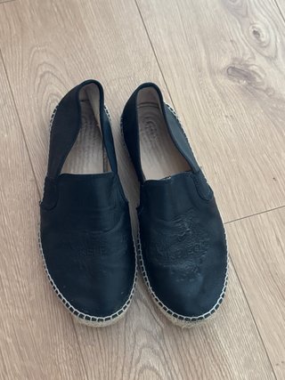 Alpargatas Kenzo negras de cuero – talla 40