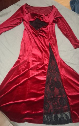 Vestido largo rojo elegante