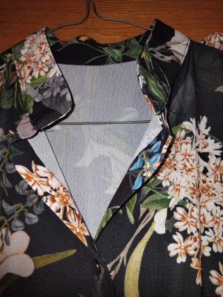 Vestido camisero largo estampado floral T.L