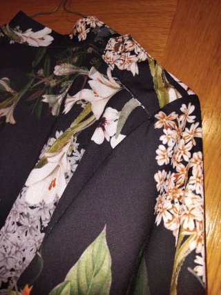 Vestido camisero largo estampado floral T.L