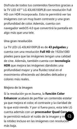TV LG 43 Full HD LED