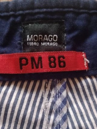 Pantalón corto rayas blanco/azul
