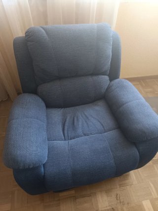 Sillón reclinable El Corte Inglés azul