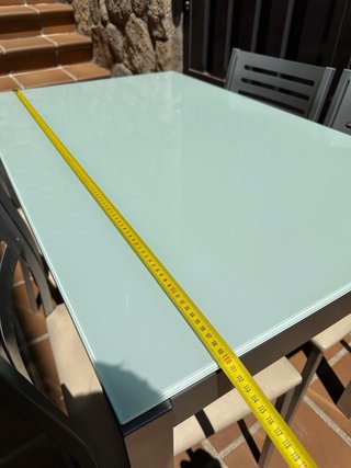 Mesa extensible y 4 Sillas Cocina Cristal