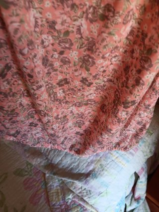 Top Pull&Bear floral naranja/rosa