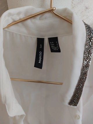 Camisa Mango Blanca sin mangas Talla M